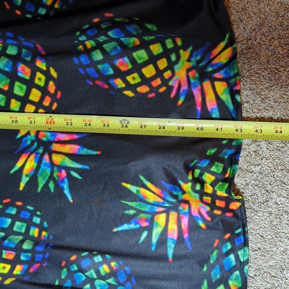 Pineapple Dress, Size XL, Black And Multi Color Pineapple - Picture 6 of 7